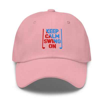 Keep Calm Swing On Embroidered Golf Cap - Funny Golf Tee by Swing Epic