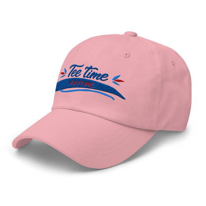 Tee Time Anytime Fun Embroidered Golf Cap - Funny Golf Tee by Swing Epic