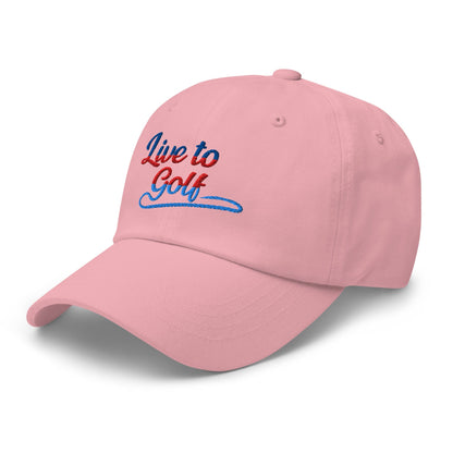 Live to Golf Fun Embroidered Golf Cap - Funny Golf Tee by Swing Epic