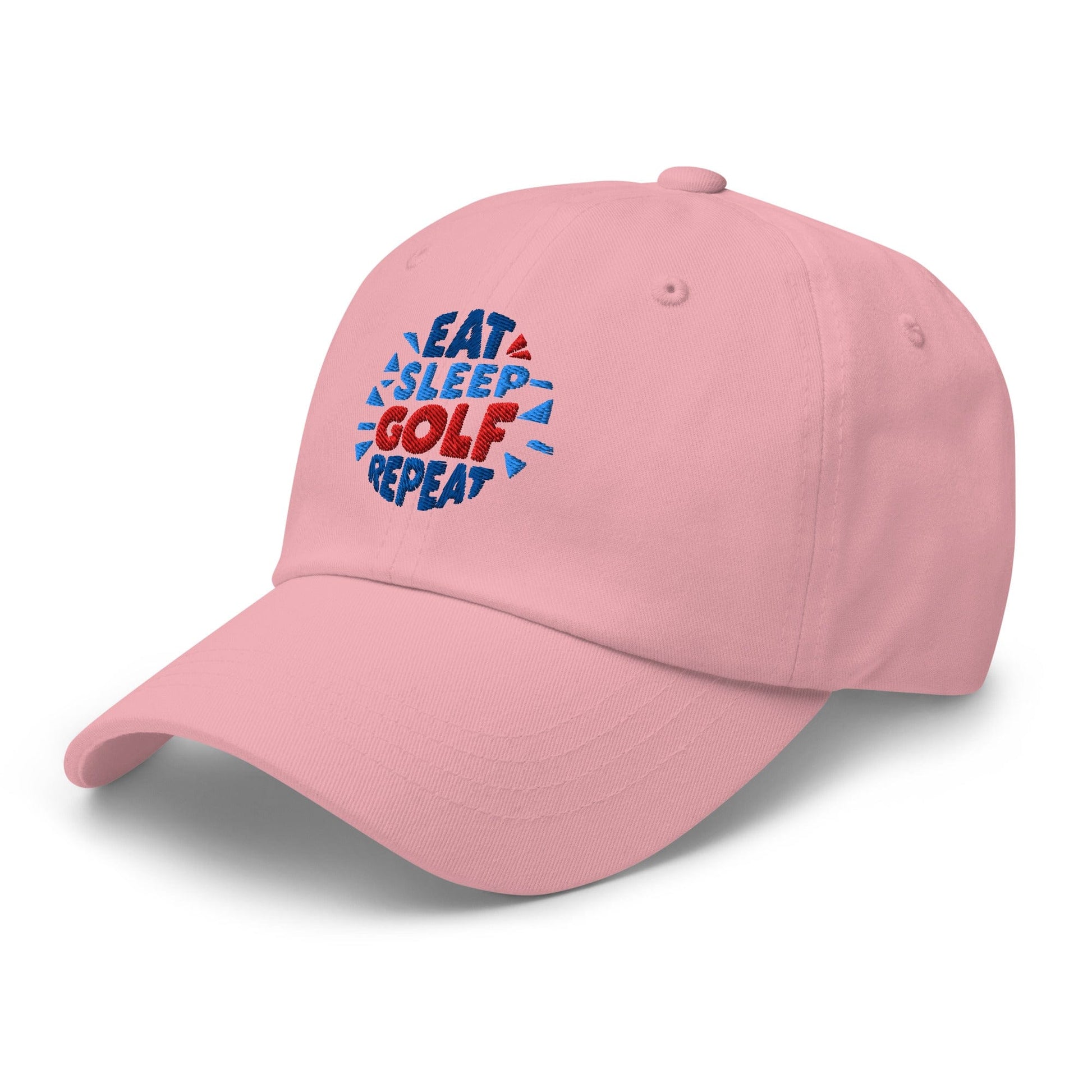 Eat Sleep Golf Repeat Fun Design Embroidered Golf Cap - Funny Golf Tee by Swing Epic