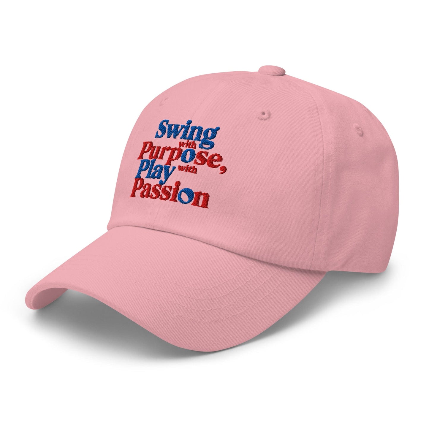 Swing with Purpose Play with Passion Embroidered Golf Cap - Funny Golf Tee by Swing Epic