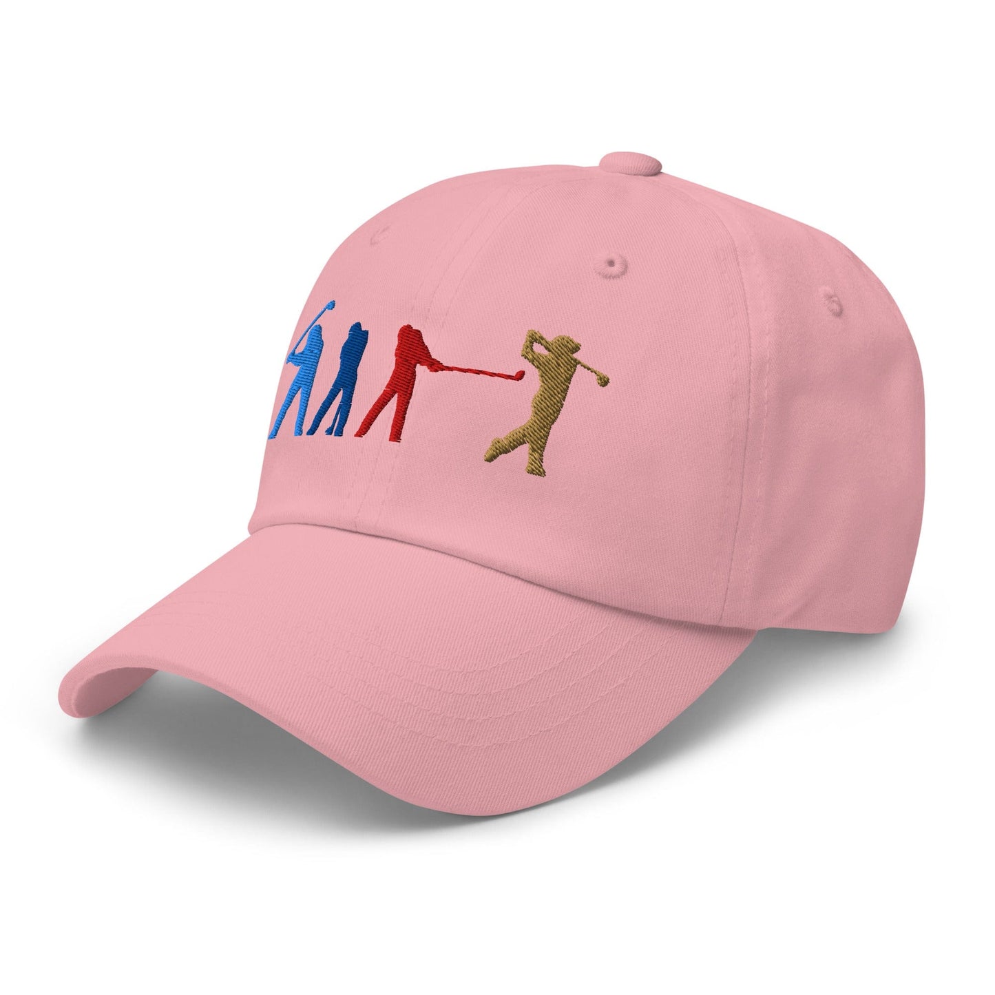 Four Swinging Silhouettes Dynamic Embroidered Golf Cap - Funny Golf Tee by Swing Epic