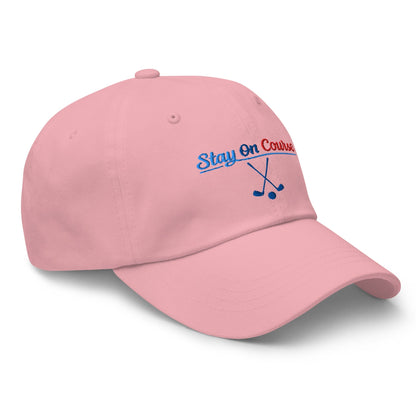 Stay On Course Engaging Quirky Embroidered Golf Cap - Funny Golf Tee by Swing Epic