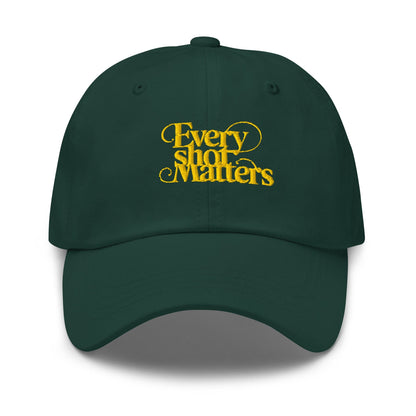 Every Shot Matters Fun Quirky Spirit Embroidered Golf Cap - Funny Golf Tee by Swing Epic