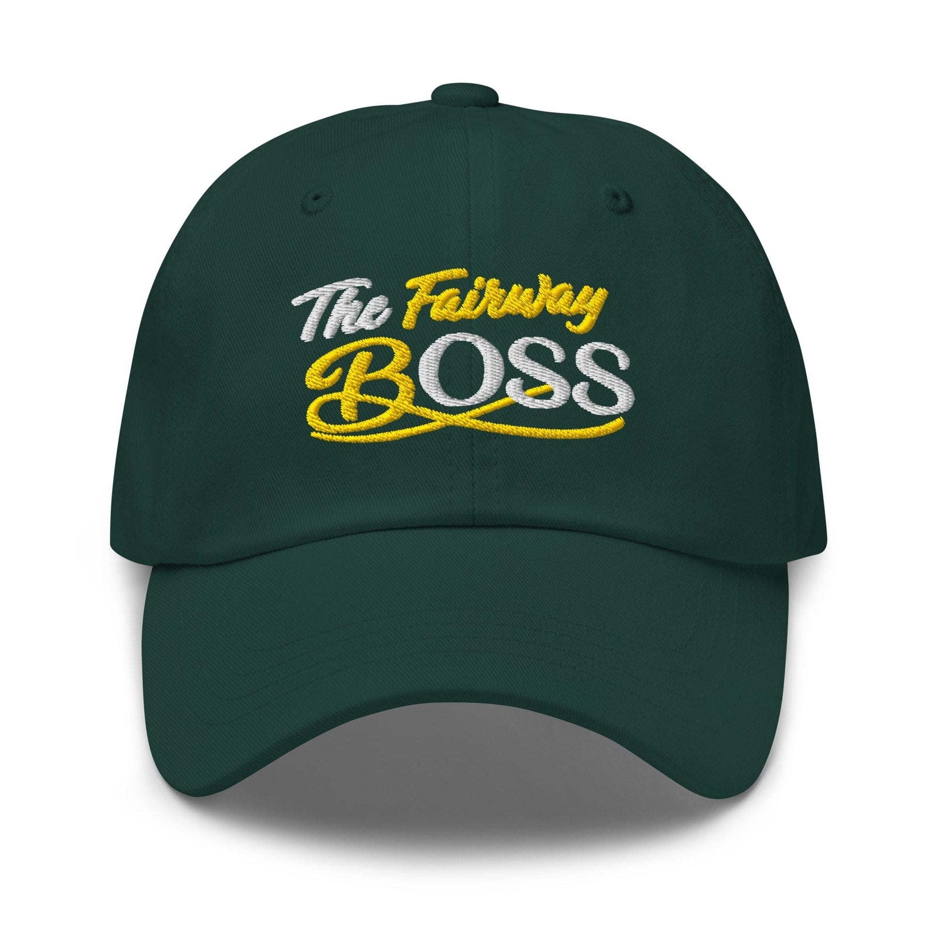 The Fairway Boss Sparkling Glitter Print Embroidered Golf Cap - Funny Golf Tee by Swing Epic
