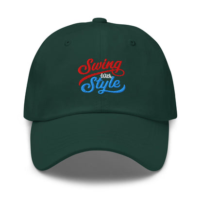 Swing With Style Fun Embroidered Golf Cap - Funny Golf Tee by Swing Epic