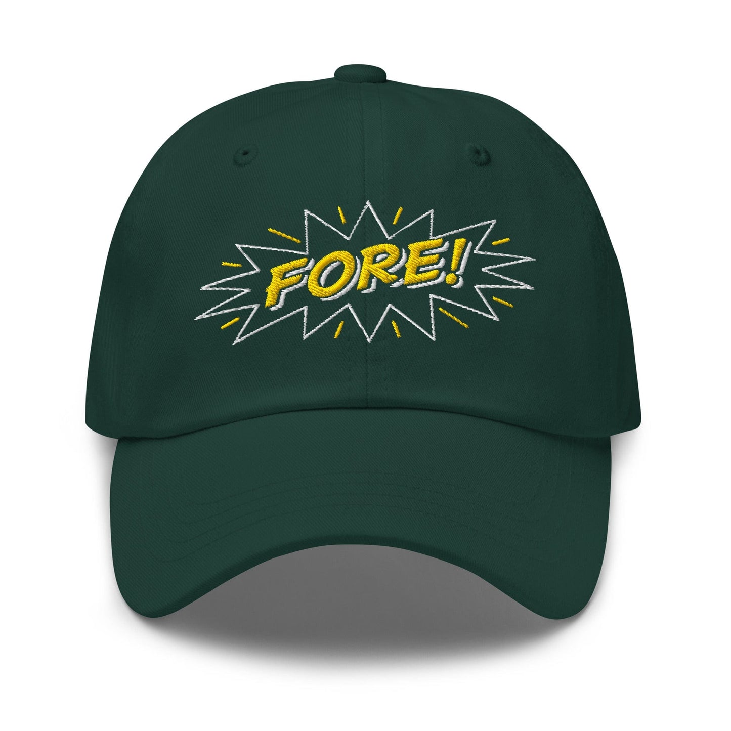 FORE! Quirky and Fun Embroidered Golf Cap - Funny Golf Tee by Swing Epic