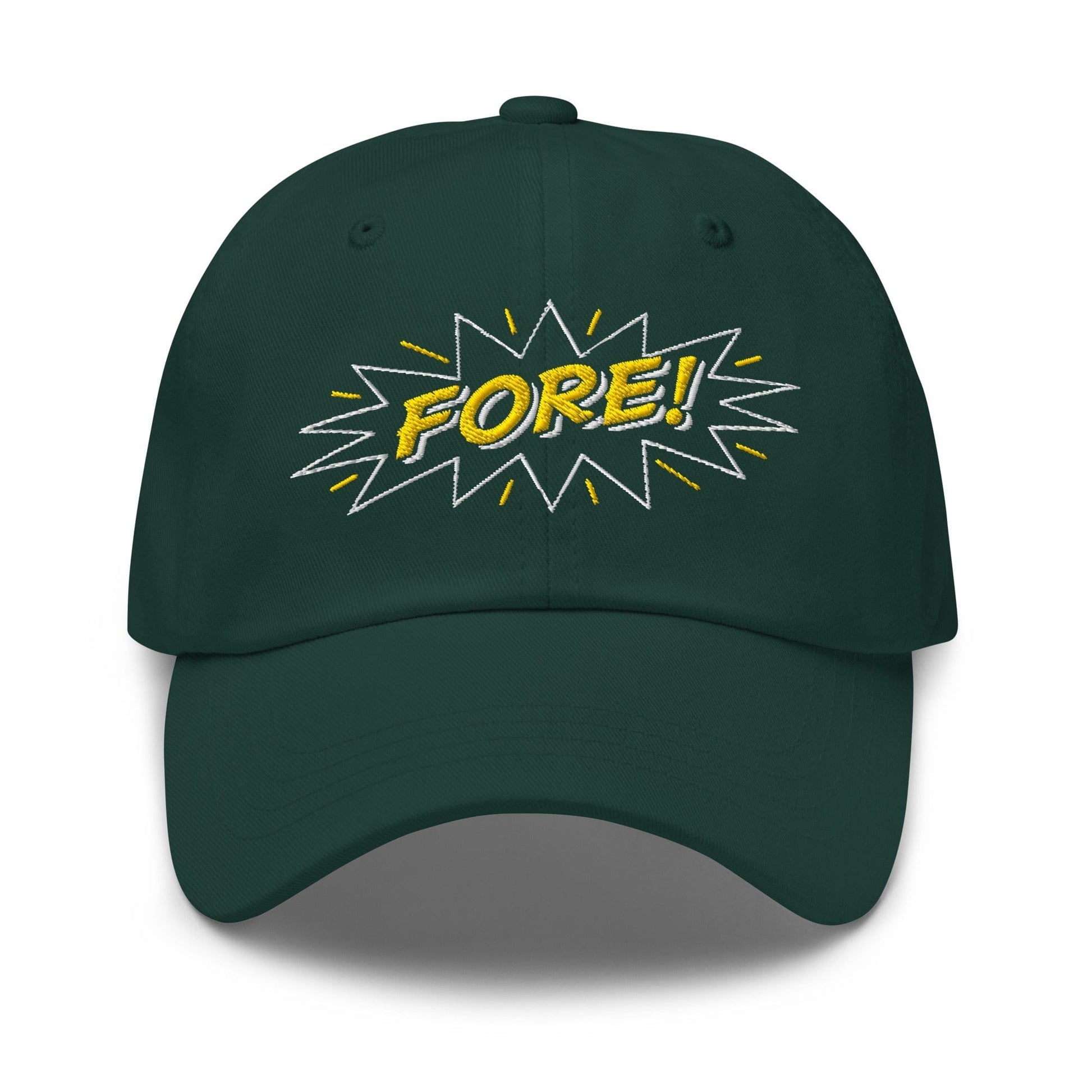 FORE! Quirky and Fun Embroidered Golf Cap - Funny Golf Tee by Swing Epic