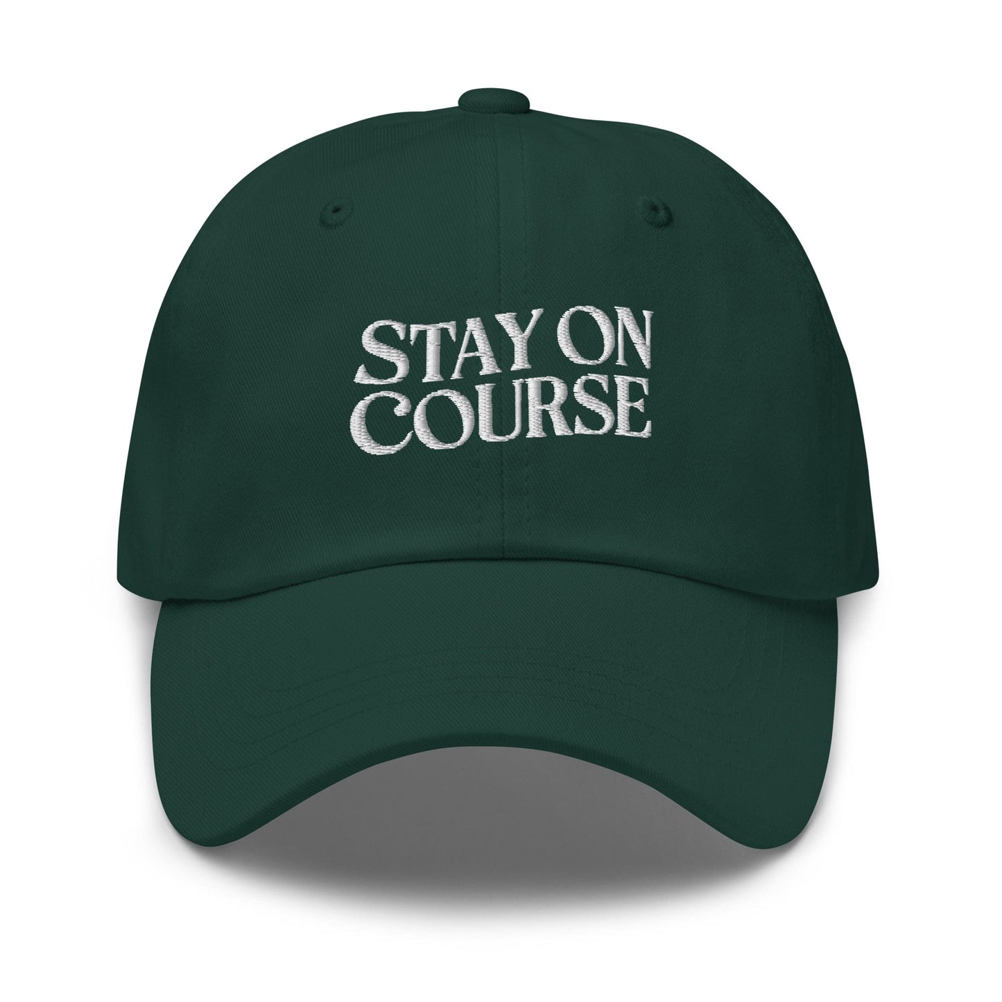 Stay On Course Quirky Fun Embroidered Golf Cap - Funny Golf Tee by Swing Epic