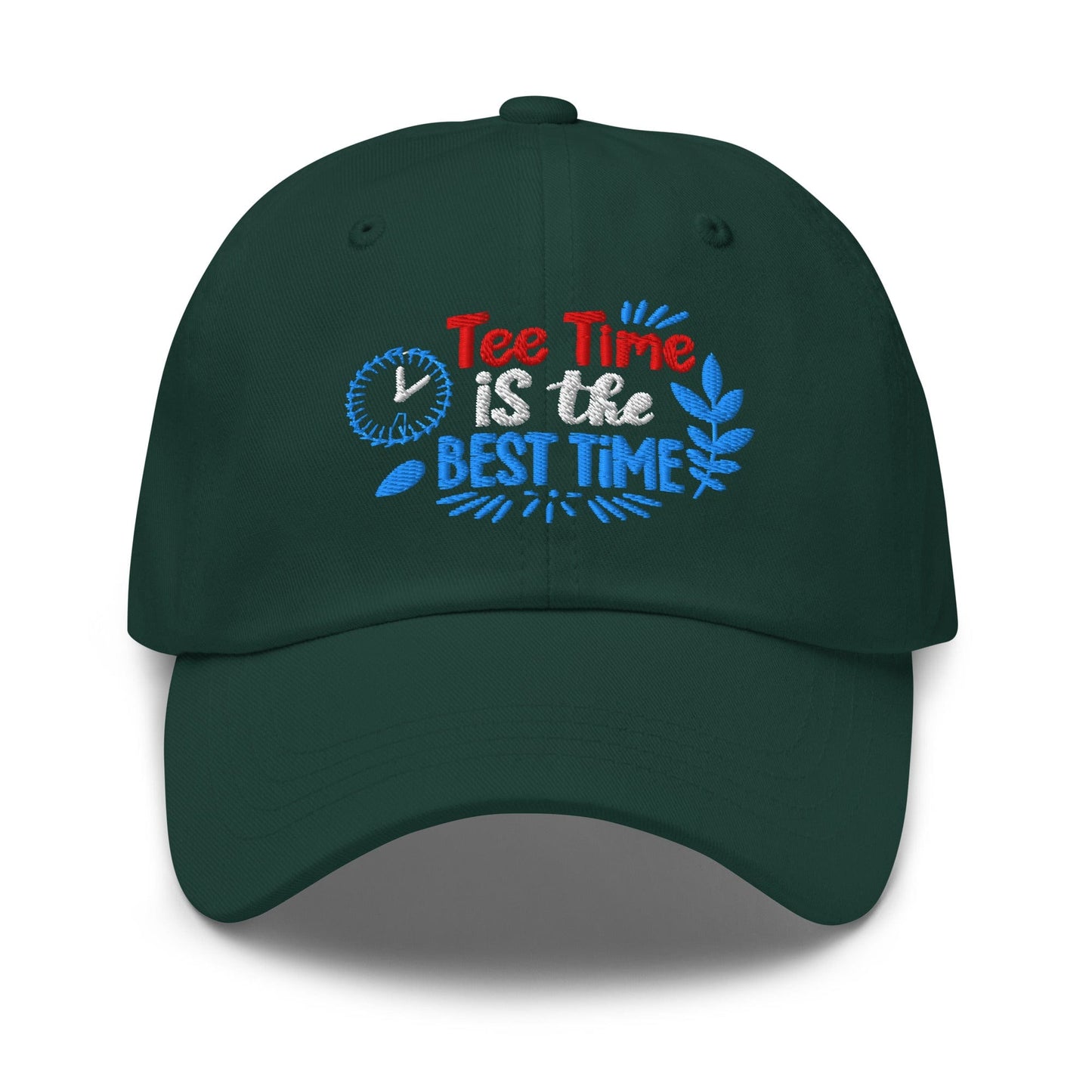 Tee Time is the Best Time Embroidered Golf Cap - Funny Golf Tee by Swing Epic