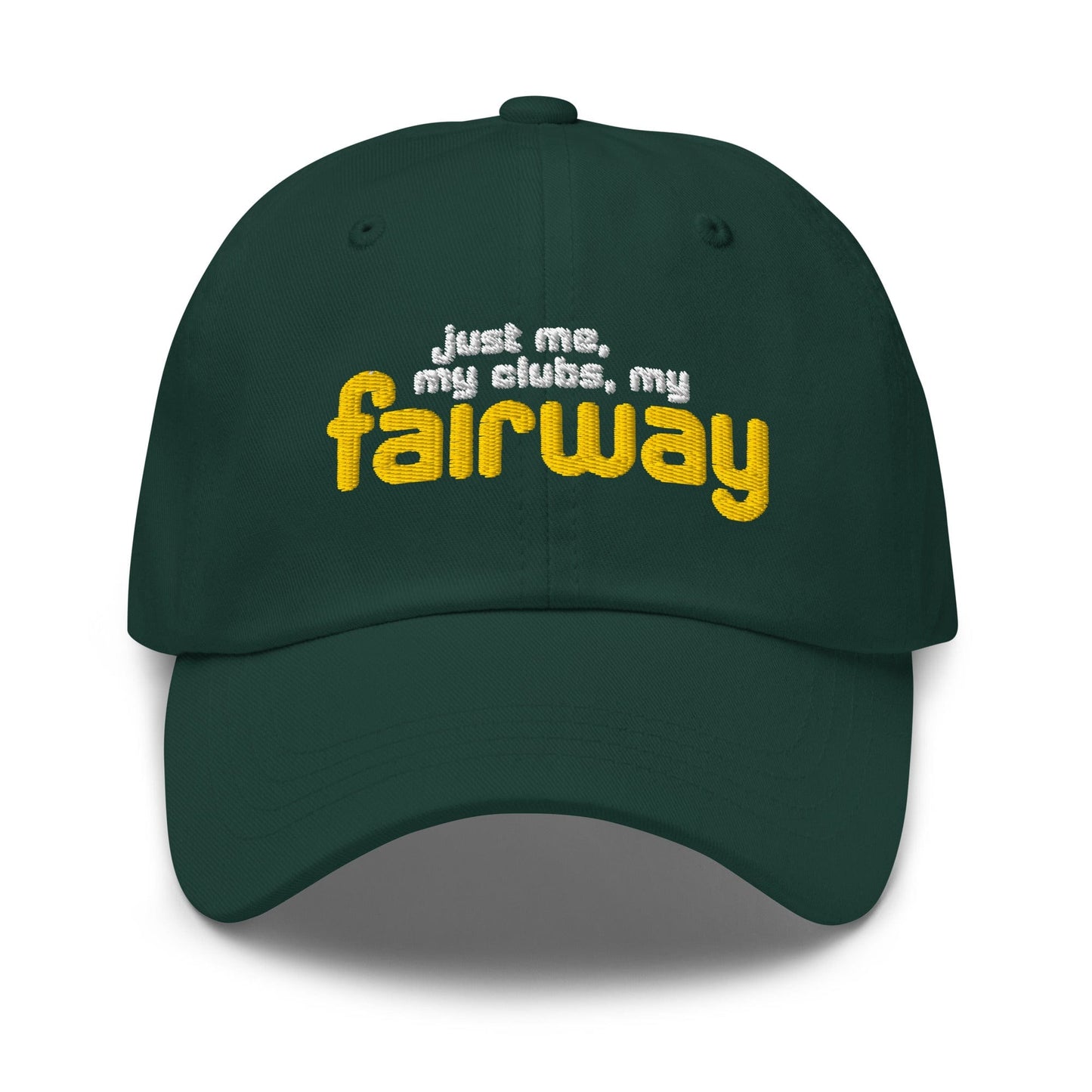Just Me My Clubs My Fairway Funny Embroidered Golf Cap - Funny Golf Tee by Swing Epic