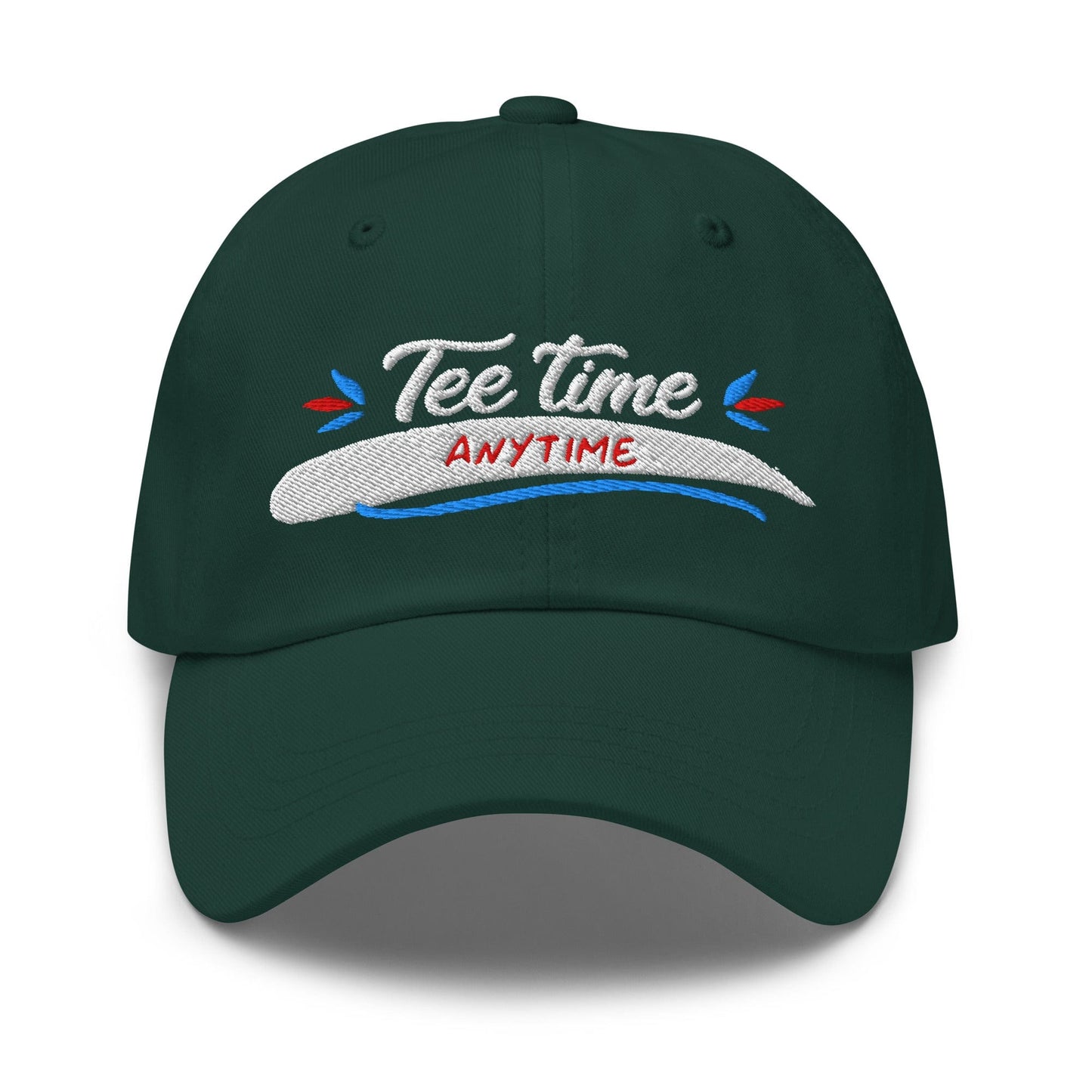 Tee Time Anytime Fun Embroidered Golf Cap - Funny Golf Tee by Swing Epic