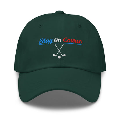 Stay On Course Engaging Quirky Embroidered Golf Cap - Funny Golf Tee by Swing Epic