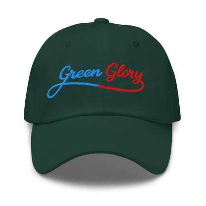 Green Glory Star Fun Floral Print Embroidered Golf Cap - Funny Golf Tee by Swing Epic