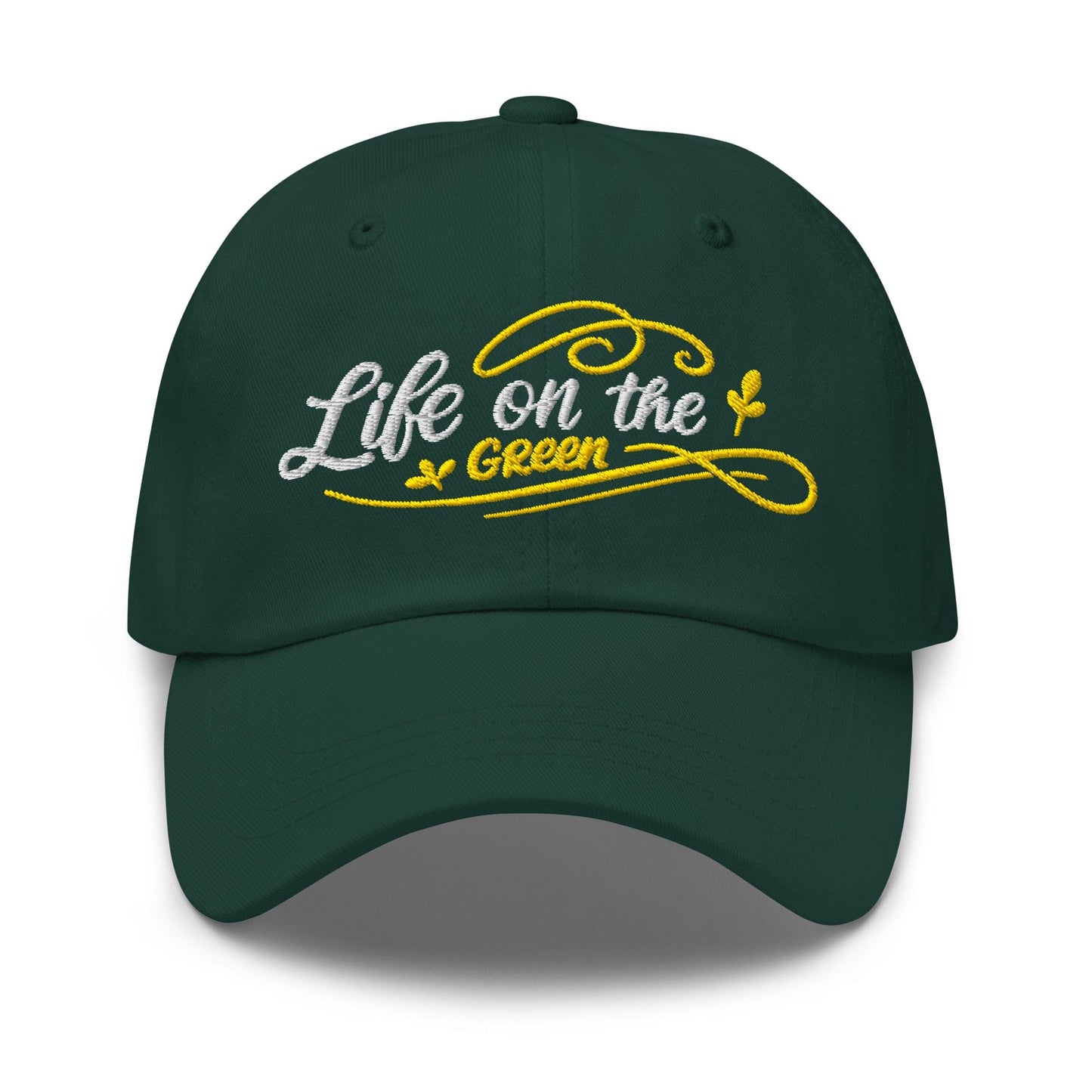 Life on the Green Quirky Fun Design Embroidered Golf Cap - Funny Golf Tee by Swing Epic