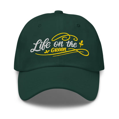 Life on the Green Quirky Fun Design Embroidered Golf Cap - Funny Golf Tee by Swing Epic