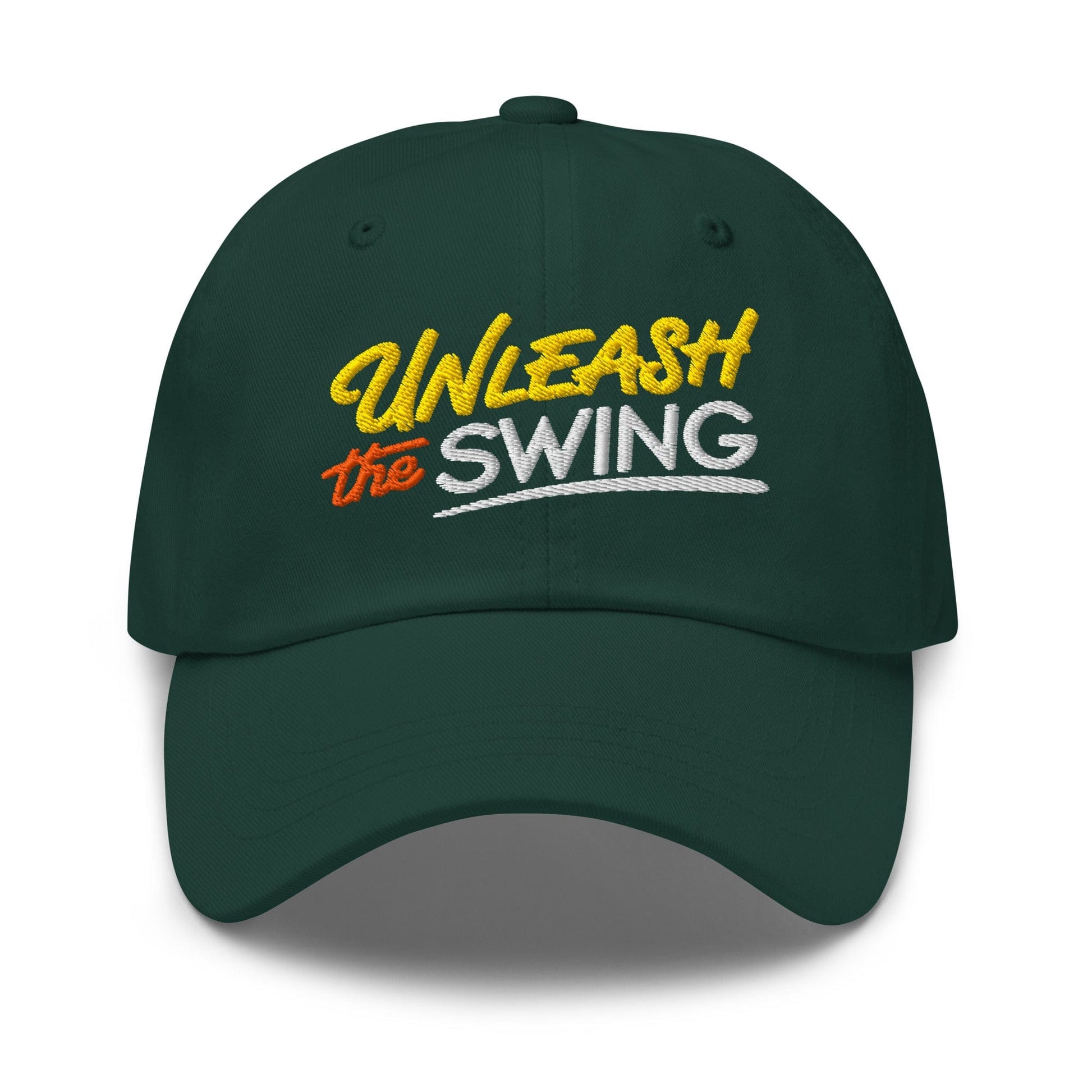 Unleash The Swing Embroidered Golf Cap - Funny Golf Tee by Swing Epic