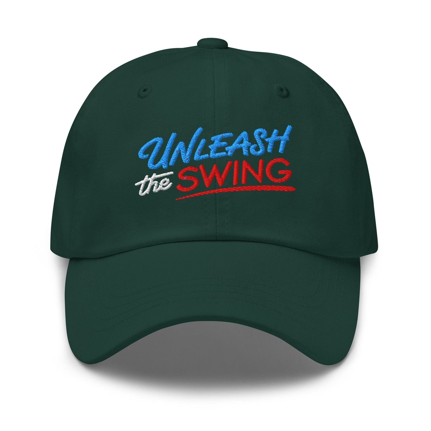 Unleash The Swing Embroidered Golf Cap - Funny Golf Tee by Swing Epic