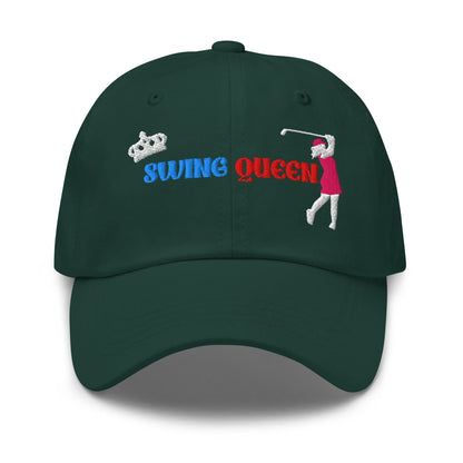 Swing Queen Embroidered Golf Cap - Funny Golf Tee by Swing Epic