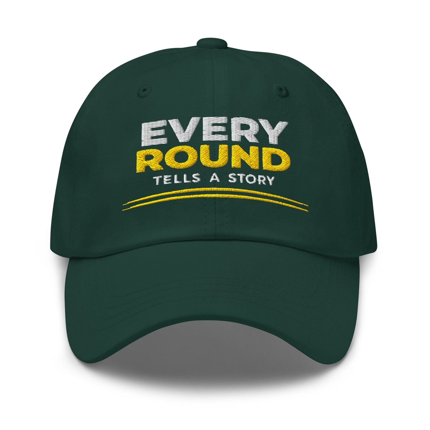 Every Round Tells A Story Embroidered Golf Cap - Funny Golf Tee by Swing Epic