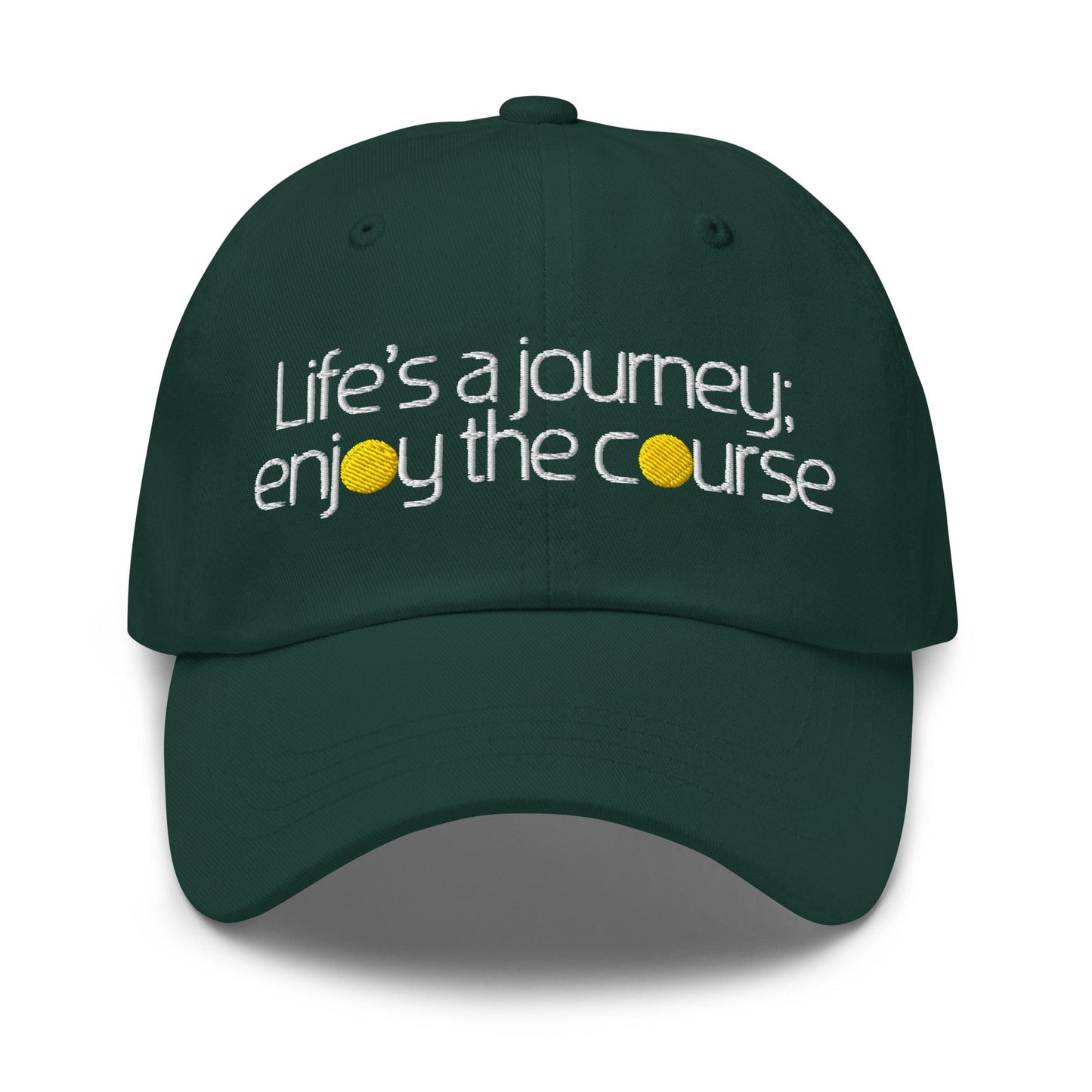 Life's a Journey Enjoy the Course Embroidered Golf Cap - Funny Golf Tee by Swing Epic