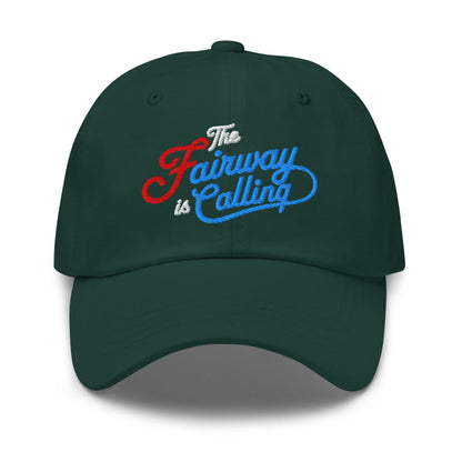 The Fairway is Calling Fun Quirky Embroidered Golf Cap - Funny Golf Tee by Swing Epic