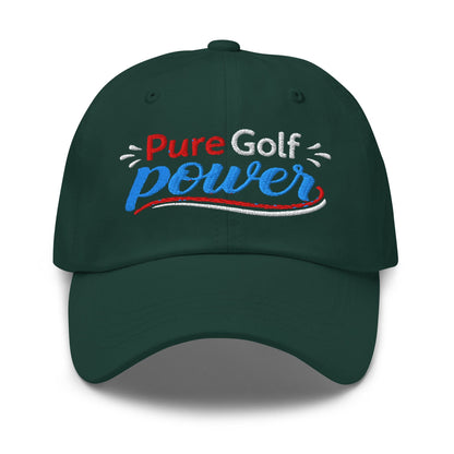 Pure Golf Power Embroidered Golf Cap - Funny Golf Tee by Swing Epic