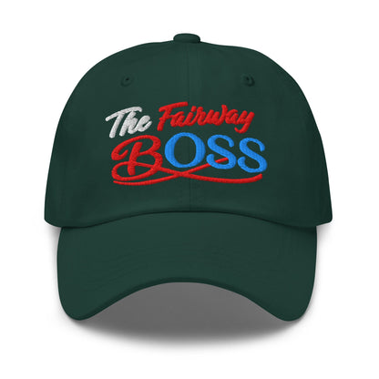 The Fairway Boss Sparkling Glitter Print Embroidered Golf Cap - Funny Golf Tee by Swing Epic