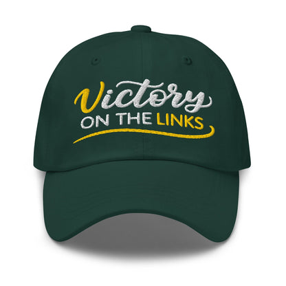 Victory on the Links Fun and Unique Embroidered Golf Cap - Funny Golf Tee by Swing Epic