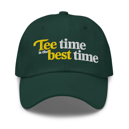 Tee Time is the Best Time Embroidered Golf Cap - Funny Golf Tee by Swing Epic
