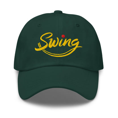 Swing into Action Statement Embroidered Golf Cap - Funny Golf Tee by Swing Epic