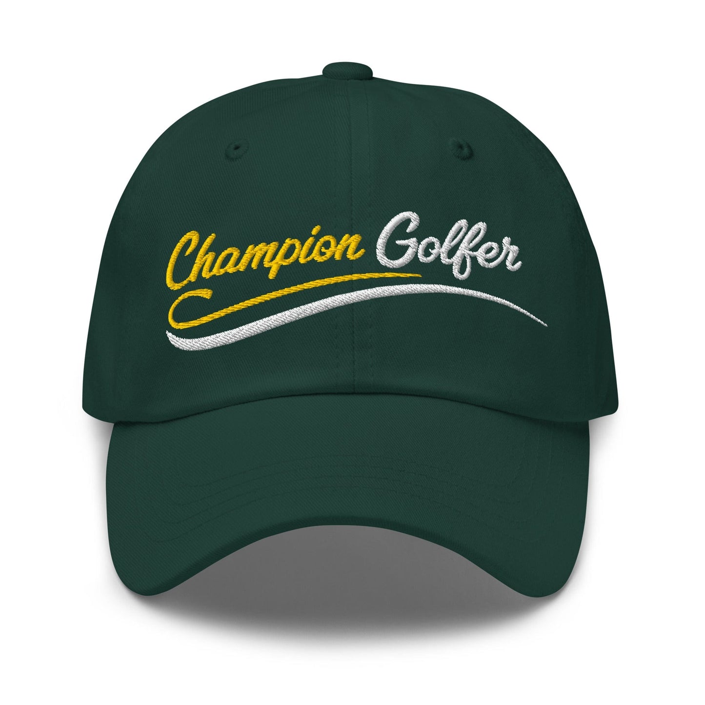 Champion Golfer Sparkling Star Fun Embroidered Golf Cap - Funny Golf Tee by Swing Epic