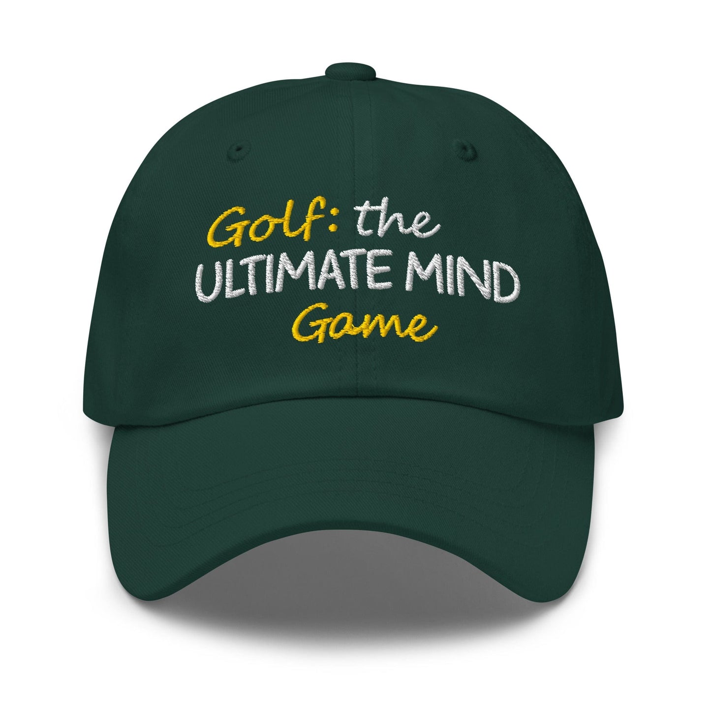 Golf: The Ultimate Mind Game Embroidered Golf Cap - Funny Golf Tee by Swing Epic