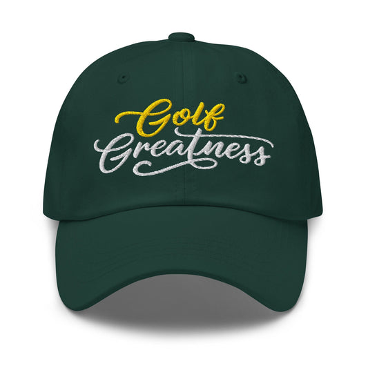 Golf Greatness Embroidered Golf Cap - Funny Golf Tee by Swing Epic
