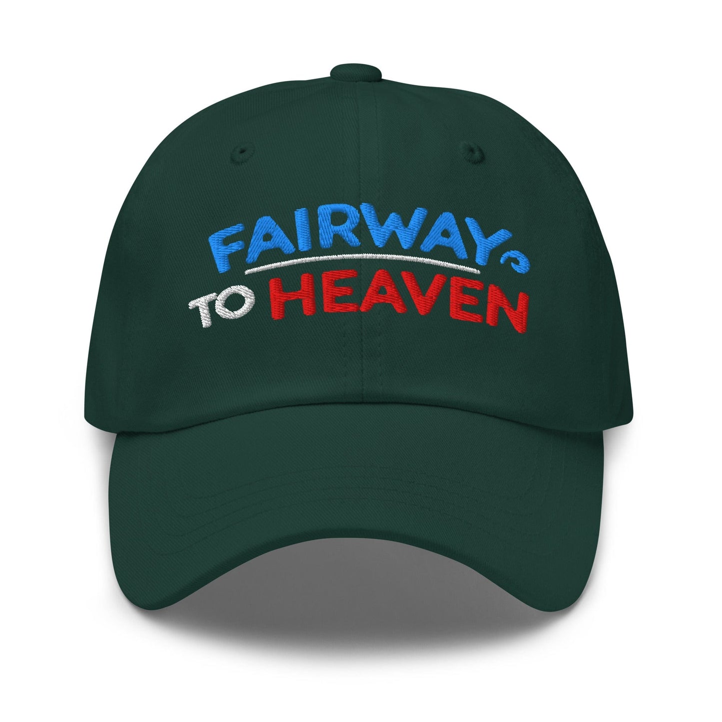 Fairway To Heaven Fun Spirit Embroidered Golf Cap - Funny Golf Tee by Swing Epic