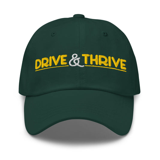 Drive & Thrive Embroidered Golf Cap - Funny Golf Tee by Swing Epic