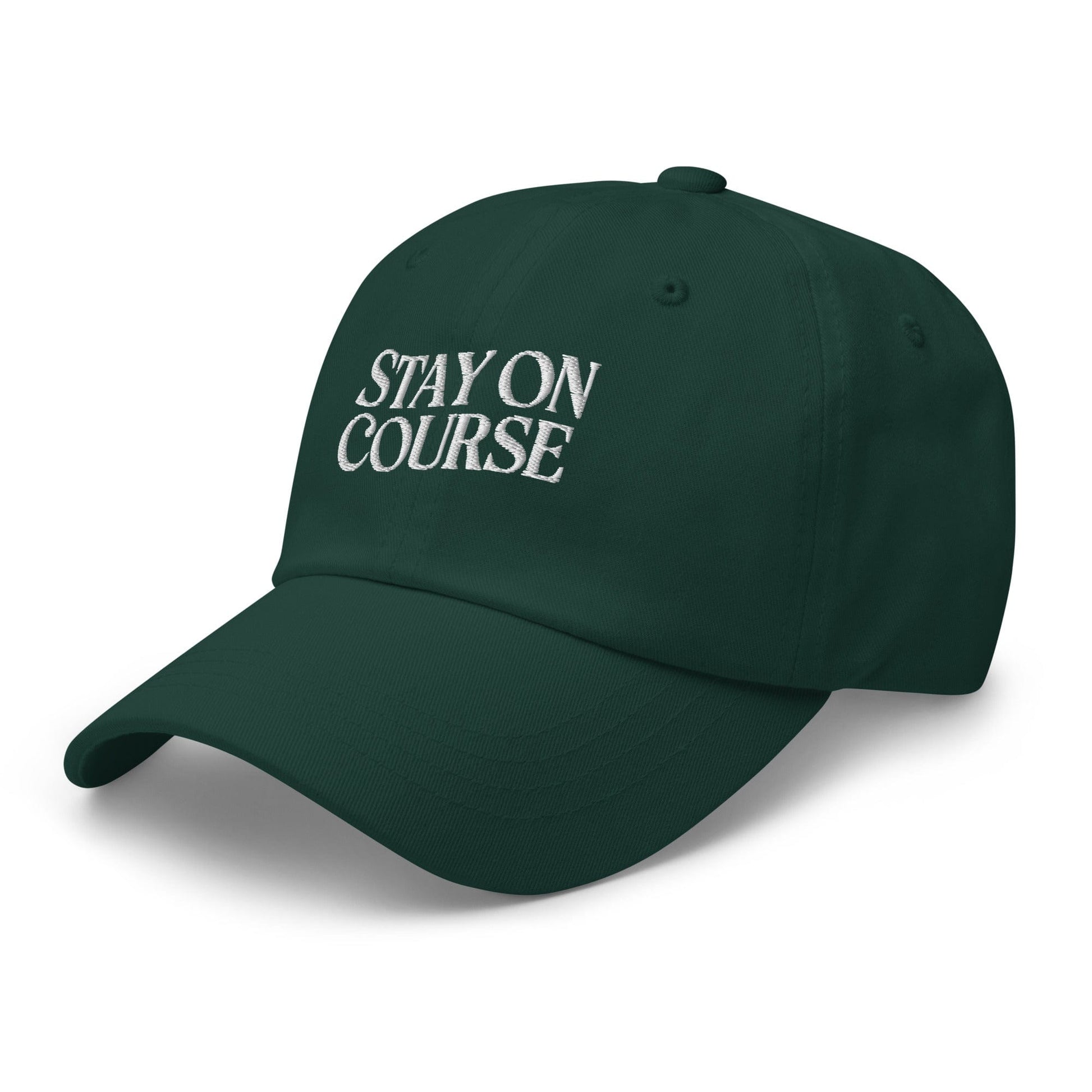 Stay On Course Quirky Fun Embroidered Golf Cap - Funny Golf Tee by Swing Epic