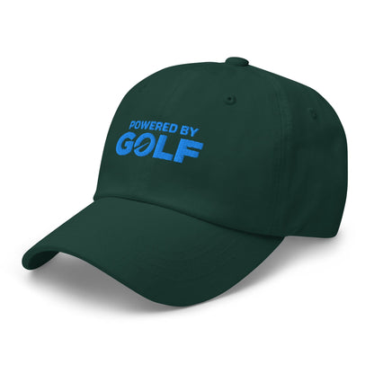 Powered By Golf Funny Embroidered Golf Cap - Funny Golf Tee by Swing Epic