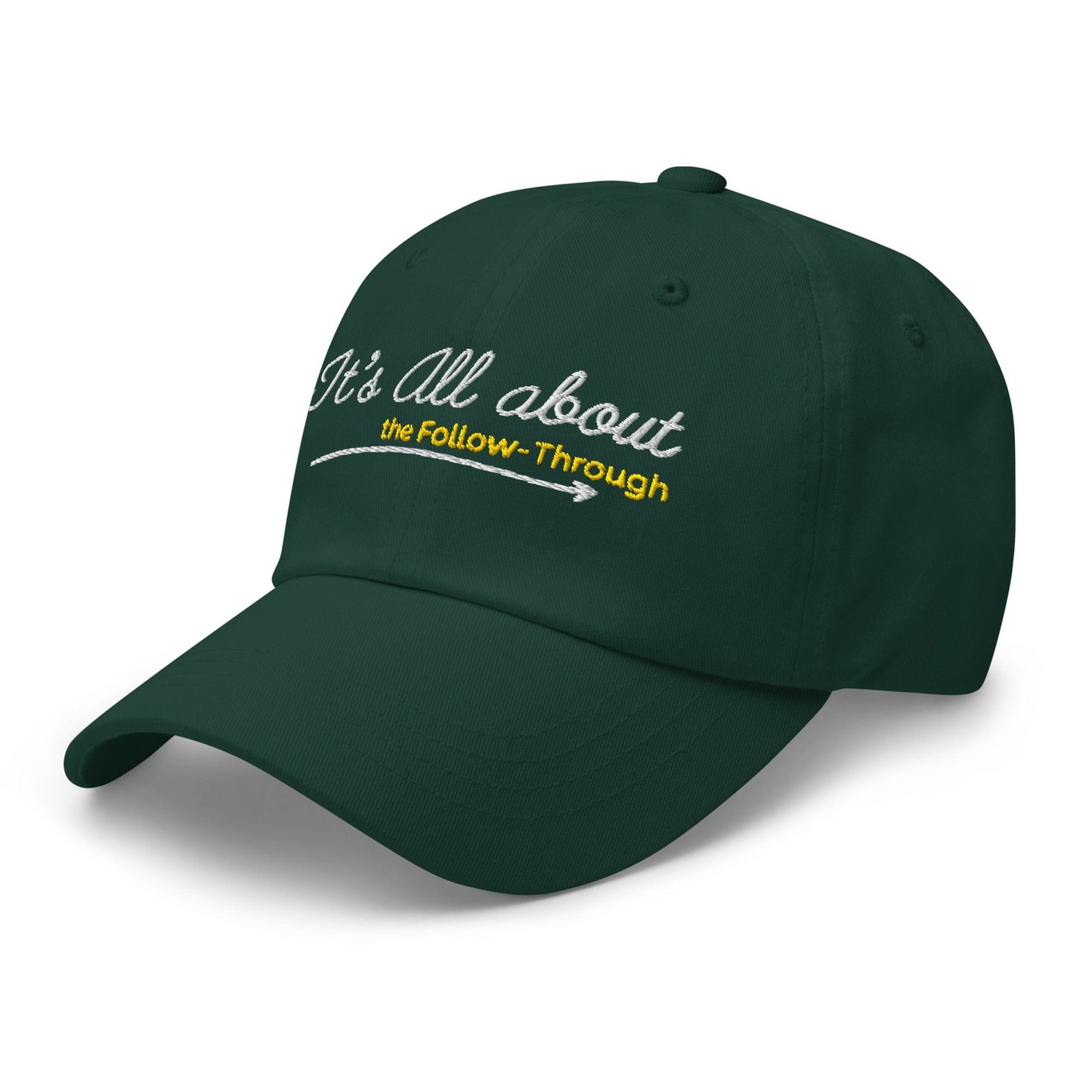 It's All About the Follow-Through Embroidered Golf Cap - Funny Golf Tee by Swing Epic