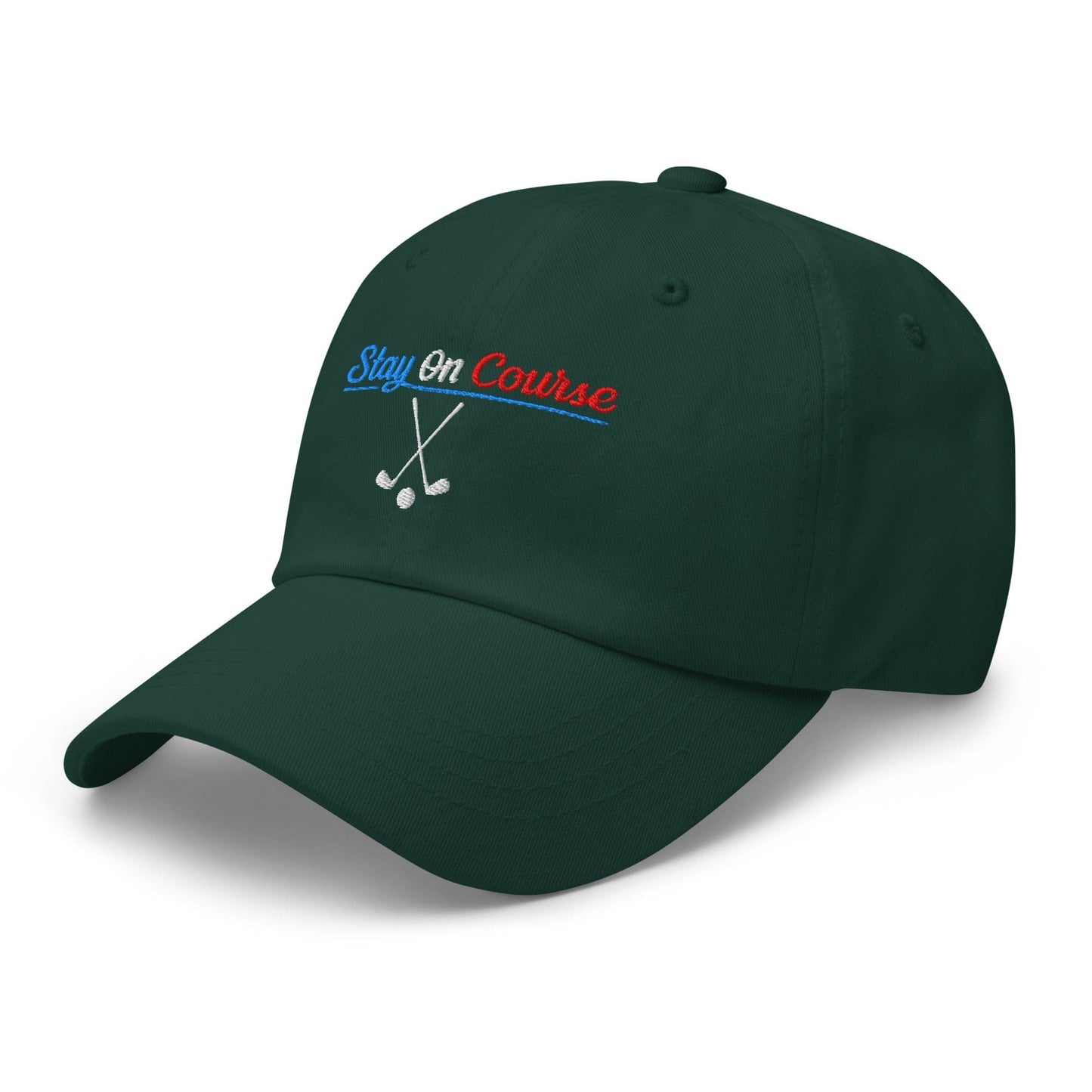 Stay On Course Engaging Quirky Embroidered Golf Cap - Funny Golf Tee by Swing Epic