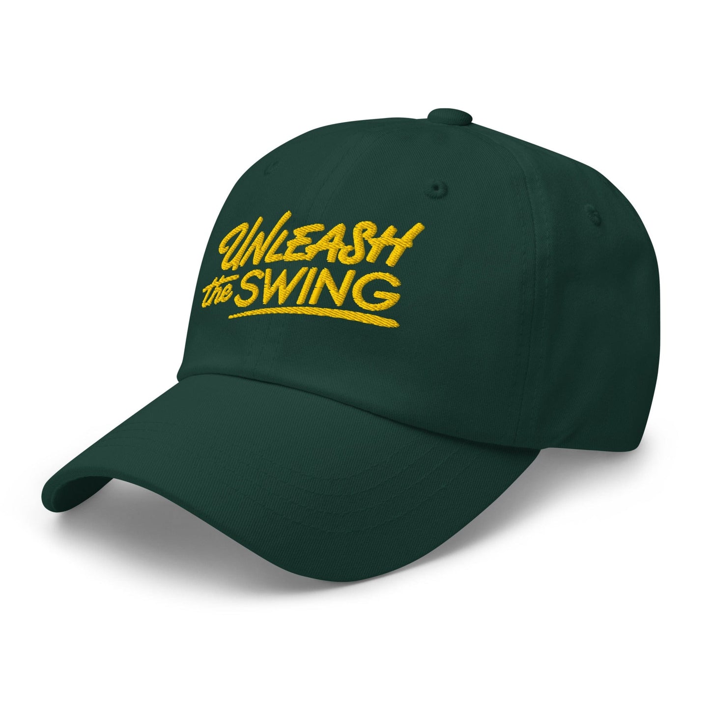 Unleash The Swing Embroidered Golf Cap - Funny Golf Tee by Swing Epic