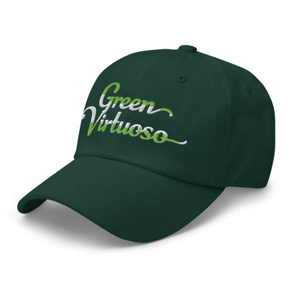 Green Virtuoso Engaging Fun Spirit Embroidered Golf Cap - Funny Golf Tee by Swing Epic