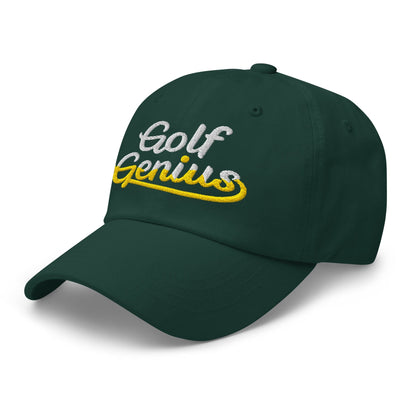 Golf Genius Quirky Fun Spirit Embroidered Golf Cap - Funny Golf Tee by Swing Epic
