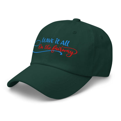 Leave it All on The Fairway Fun and Unique Embroidered Golf Cap - Funny Golf Tee by Swing Epic