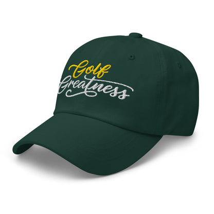 Golf Greatness Embroidered Golf Cap - Funny Golf Tee by Swing Epic