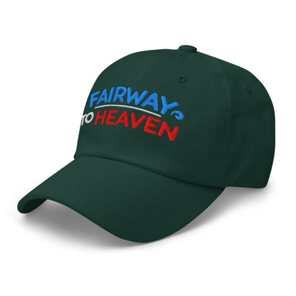 Fairway To Heaven Fun Spirit Embroidered Golf Cap - Funny Golf Tee by Swing Epic