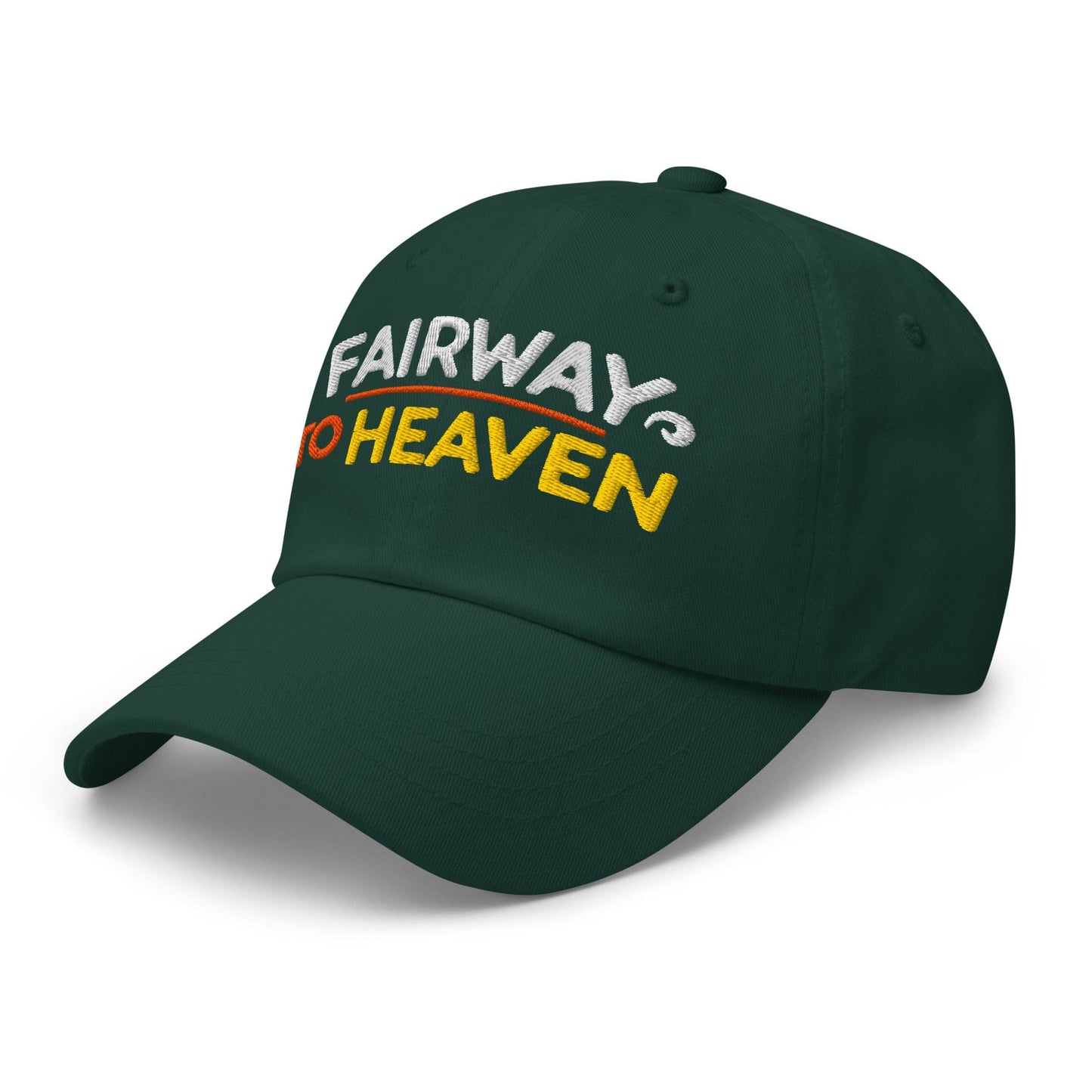 Fairway To Heaven Fun Spirit Embroidered Golf Cap - Funny Golf Tee by Swing Epic