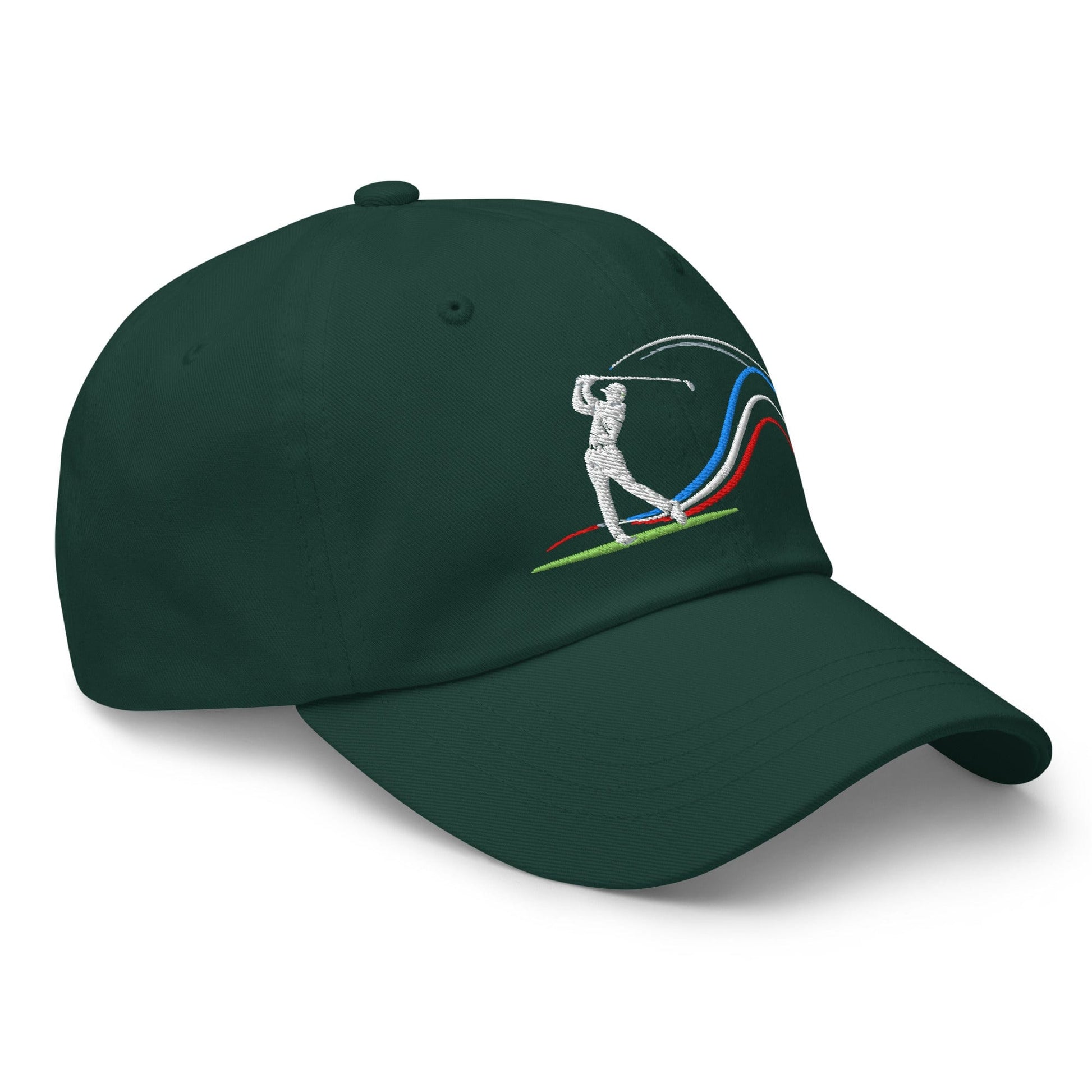 Swing Into Action Dynamic Design Embroidered Golf Cap - Funny Golf Tee by Swing Epic