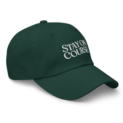Stay On Course Quirky Fun Embroidered Golf Cap - Funny Golf Tee by Swing Epic