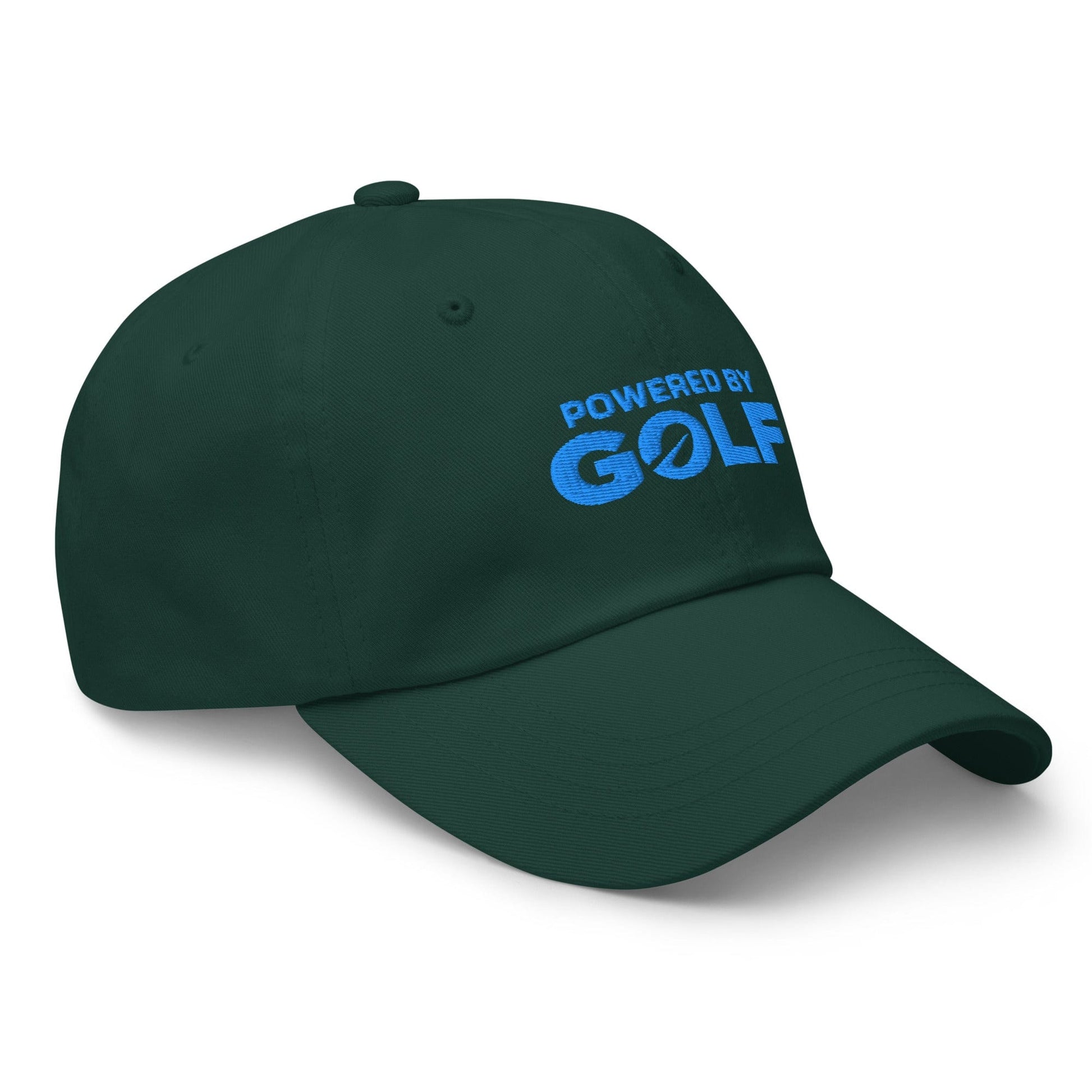 Powered By Golf Funny Embroidered Golf Cap - Funny Golf Tee by Swing Epic